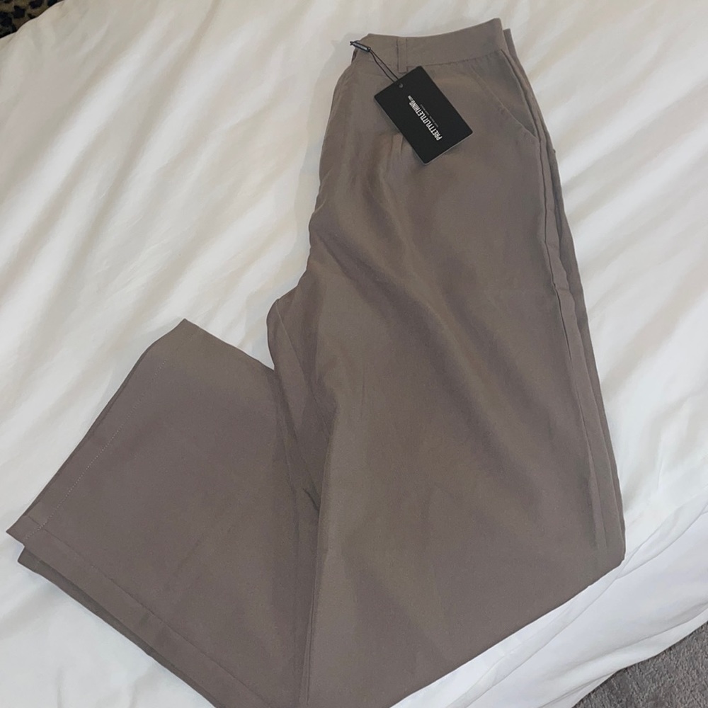 Tall mocha straight leg pants